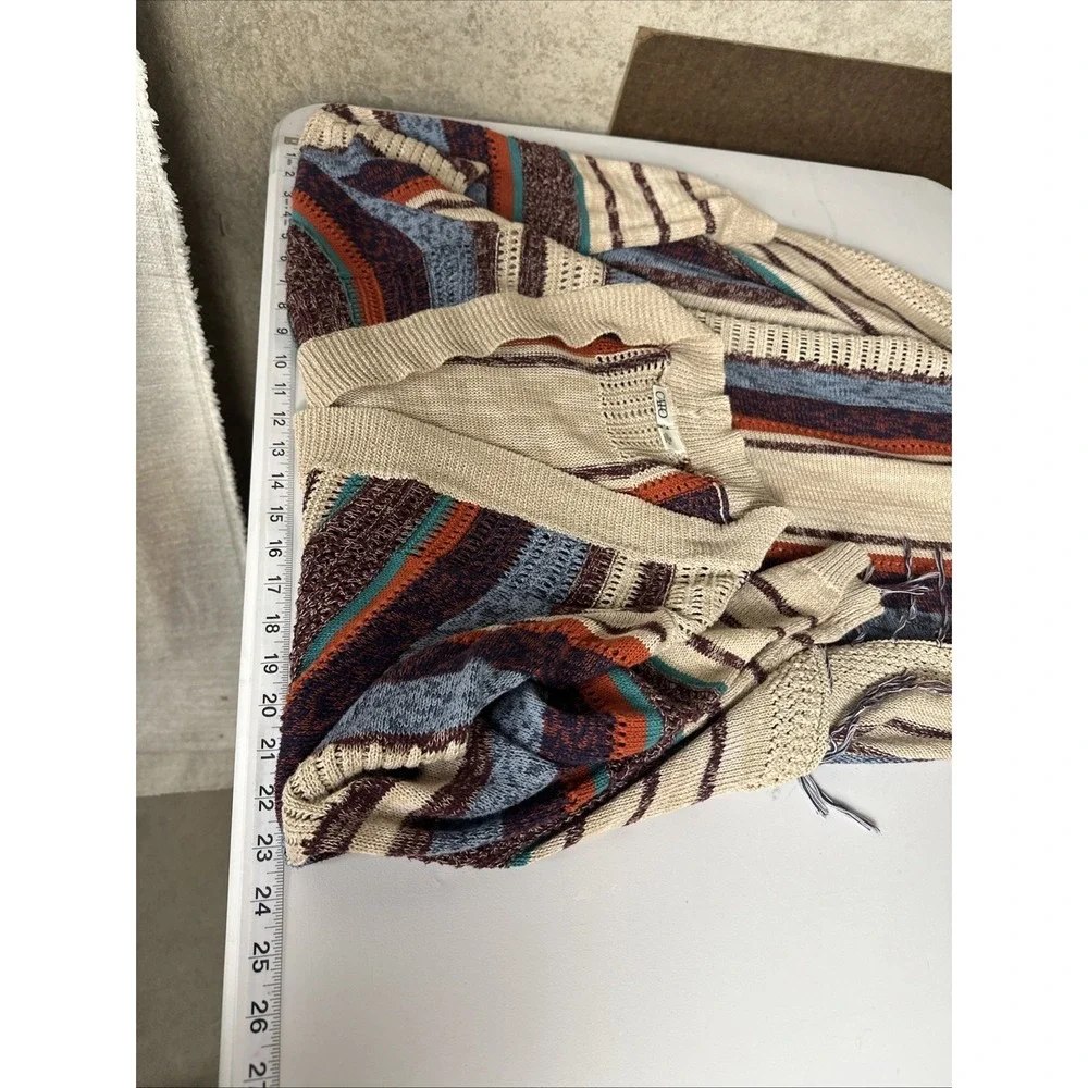 Cato Women's XL Open Front Long Sleeve Sweater Western Country Boho Fringe Soft - Picture 9 of 10